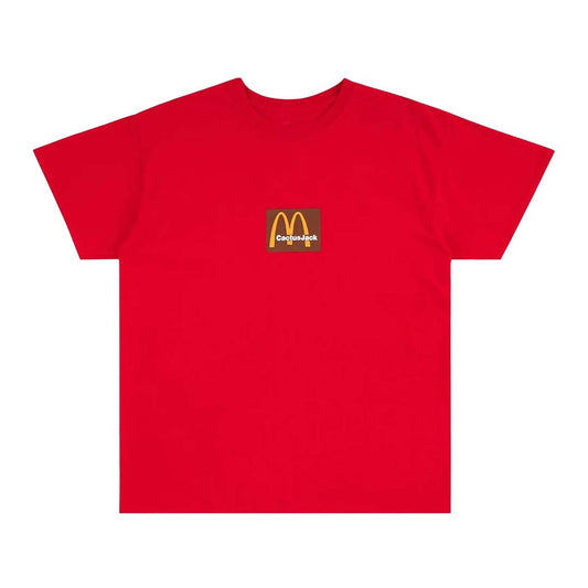 Travis Scott x Mcdonalds Sesame Cactus Jack Tee Red Brown