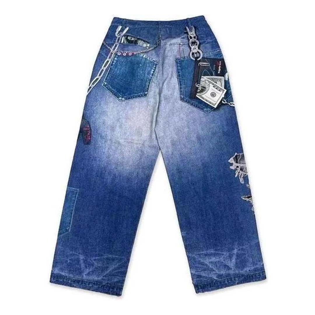 Triple Sevens 2D Baggy Blue Jeans