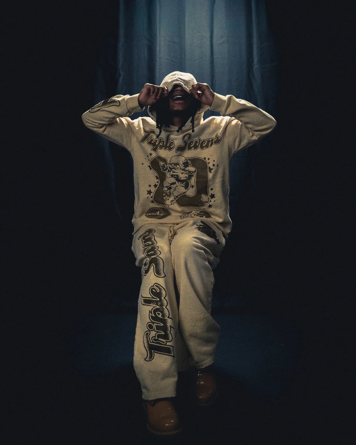Triple Sevens All Star Hoodie Brown Cream