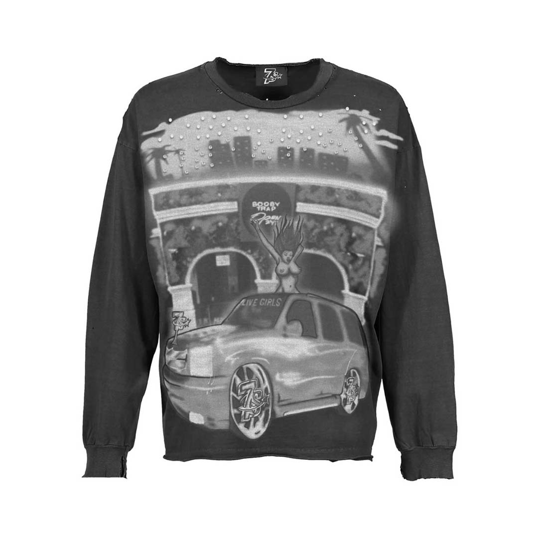 Triple Sevens Booby Trap Long Sleeve Tee Black