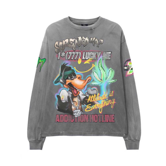 Triple Sevens Graffiti Concrete Long Sleeve Tee