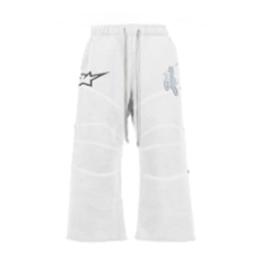Triple Sevens Moto White Sweatpants