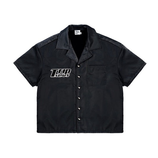 Triple Sevens Nylon Button Up Black