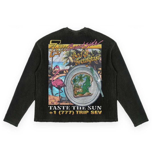 Triple Sevens Weekend Getaway Black Thermal Long Sleeve