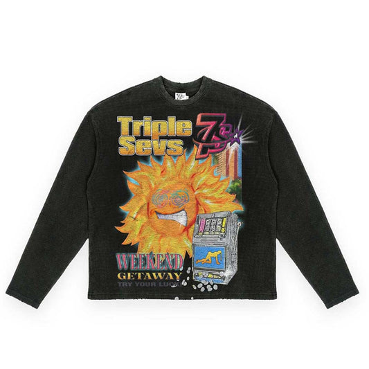 Triple Sevens Weekend Getaway Black Thermal Long Sleeve