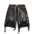 Vale Forever Chain Denim Shorts Black