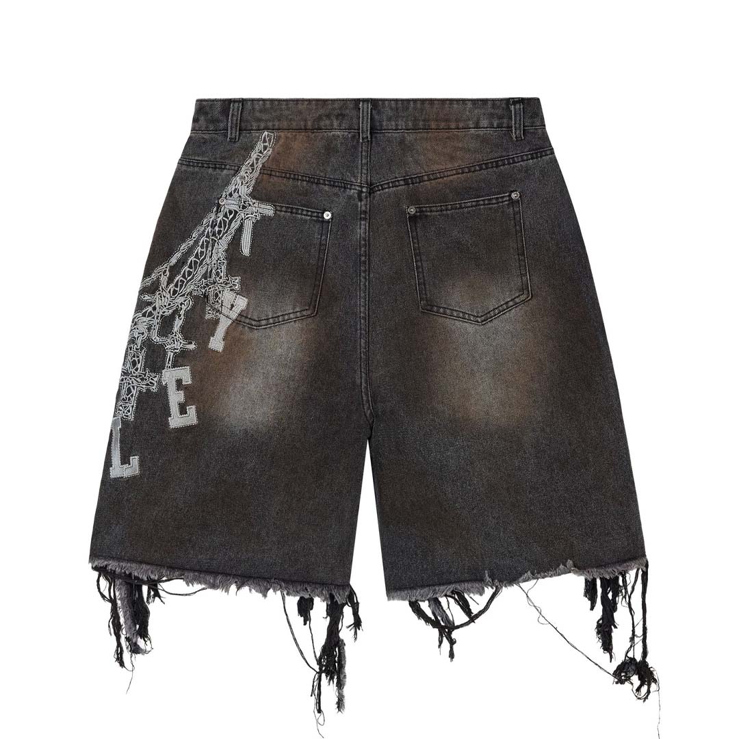 Vale Forever Chain Denim Shorts Black
