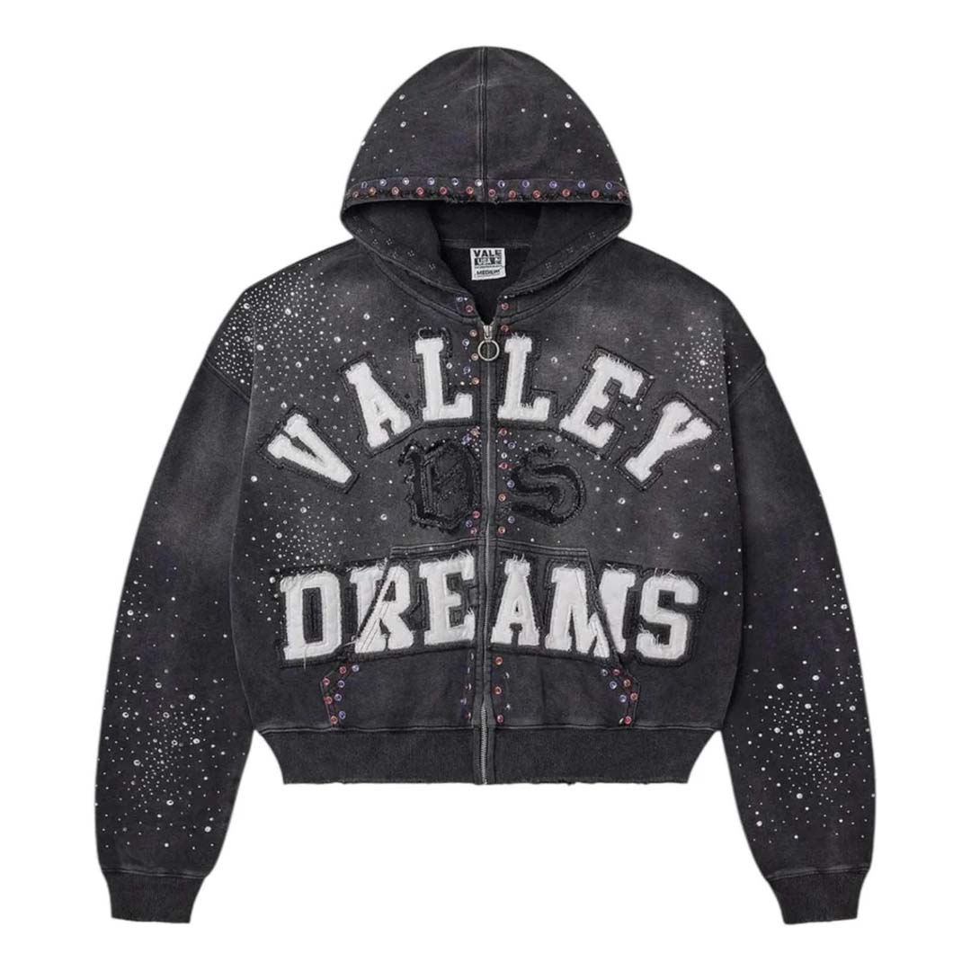 Vale Forever Classico Zip Up Hoodie Black
