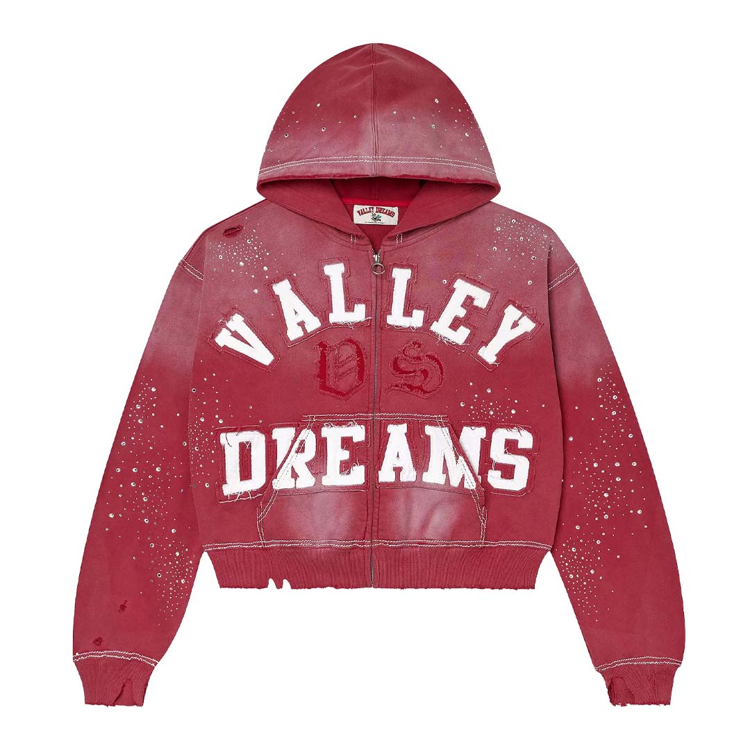 Vale Forever Classico Zip Up Hoodie 'Ruby'