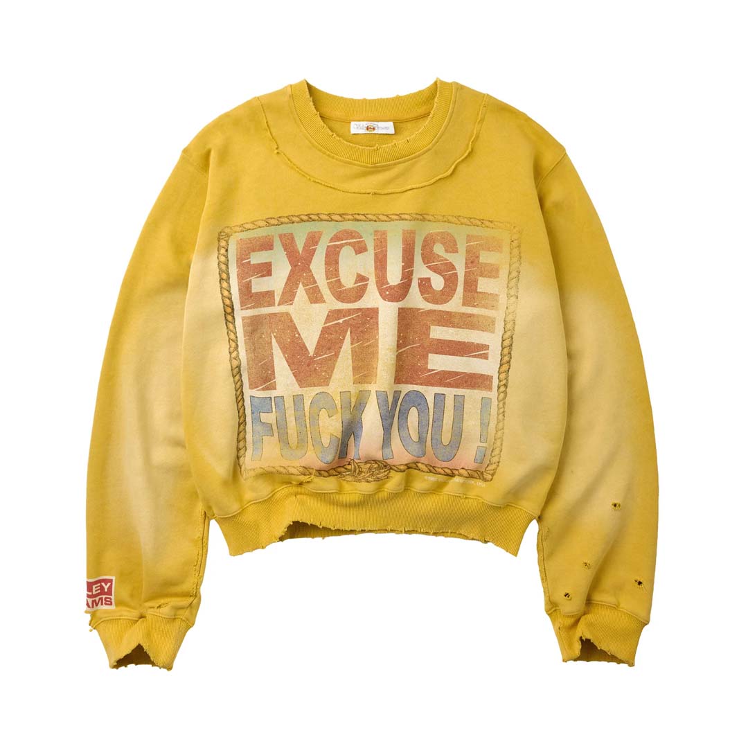 Vale Forever Excuse Me Crewneck Faded Yellow