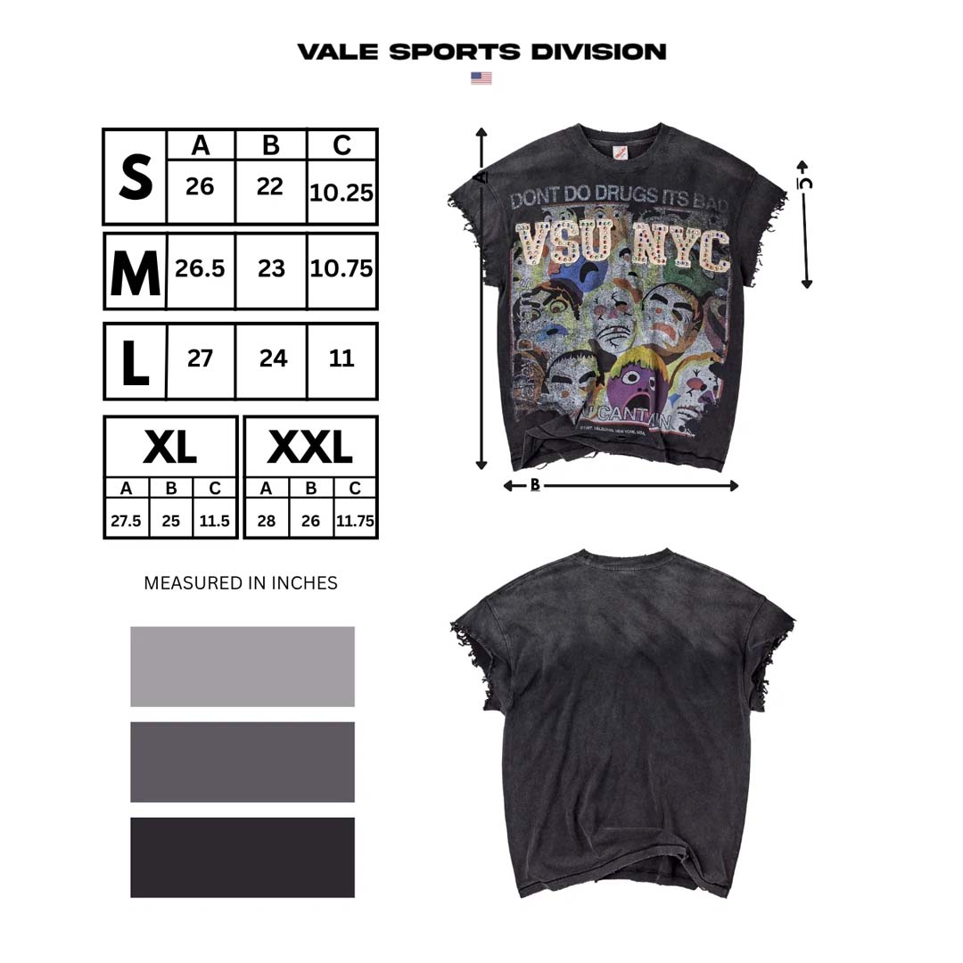Vale Forever No Drugs Tank Tee Black