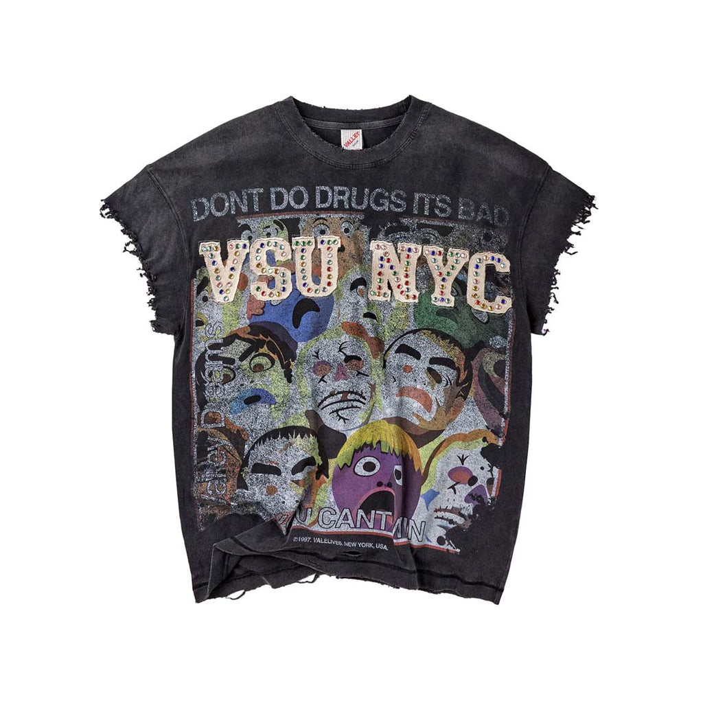 Vale Forever No Drugs Tank Tee Black