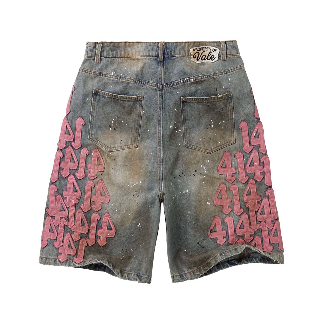 Vale Forever Pink Charm Jorts Washed Pink Denim Shorts