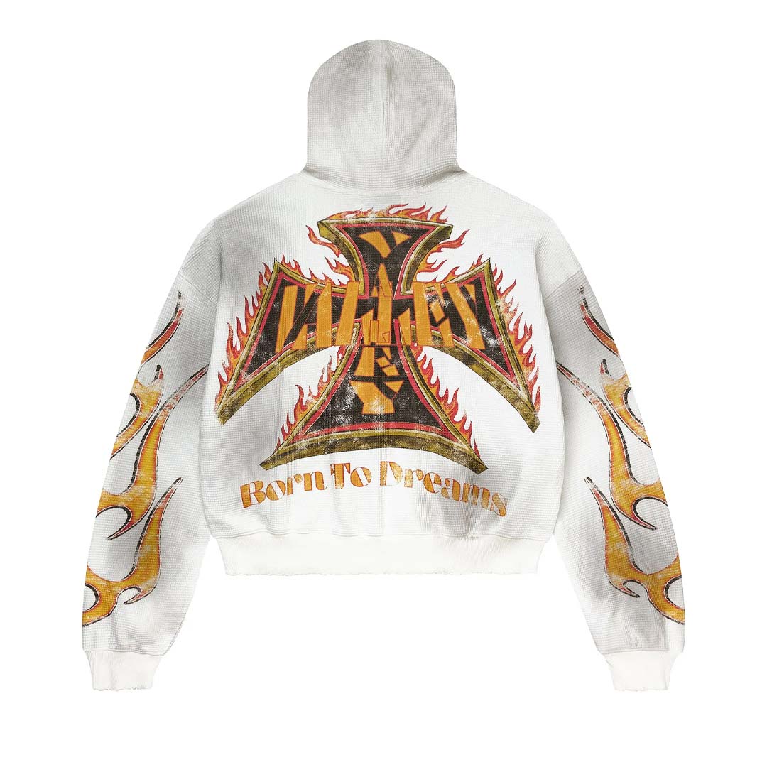 Vale Forever Reborn Waffle Zip Up Hoodie 'White'