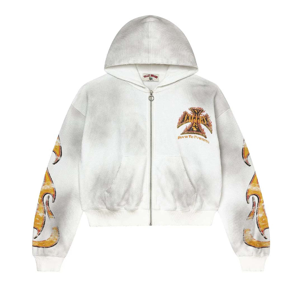 Vale Forever Reborn Waffle Zip Up Hoodie 'White'