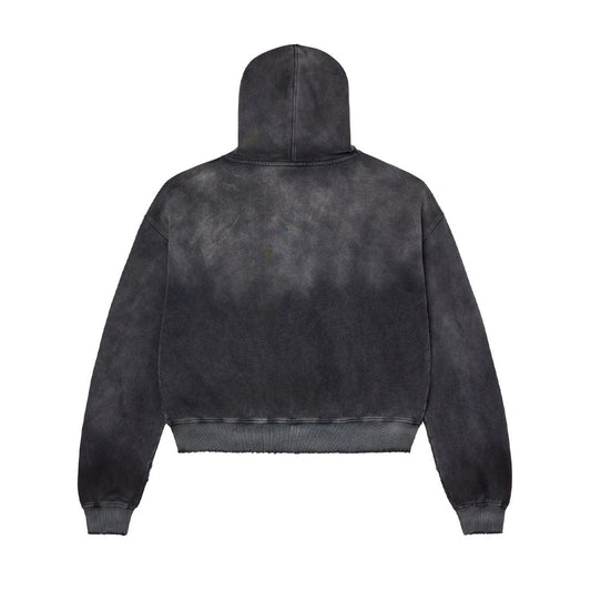 Vale Forever Vendetta Distressed Zip Up Hoodie