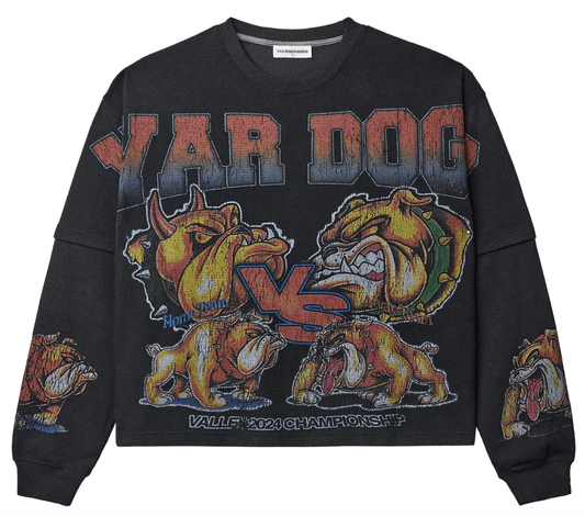 Vale Forever War Dog Thermal Tee 'Black/Multicolor'