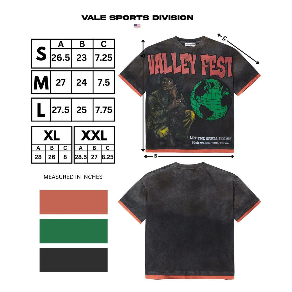 Vale Forever Recon Tee Faded Black Red