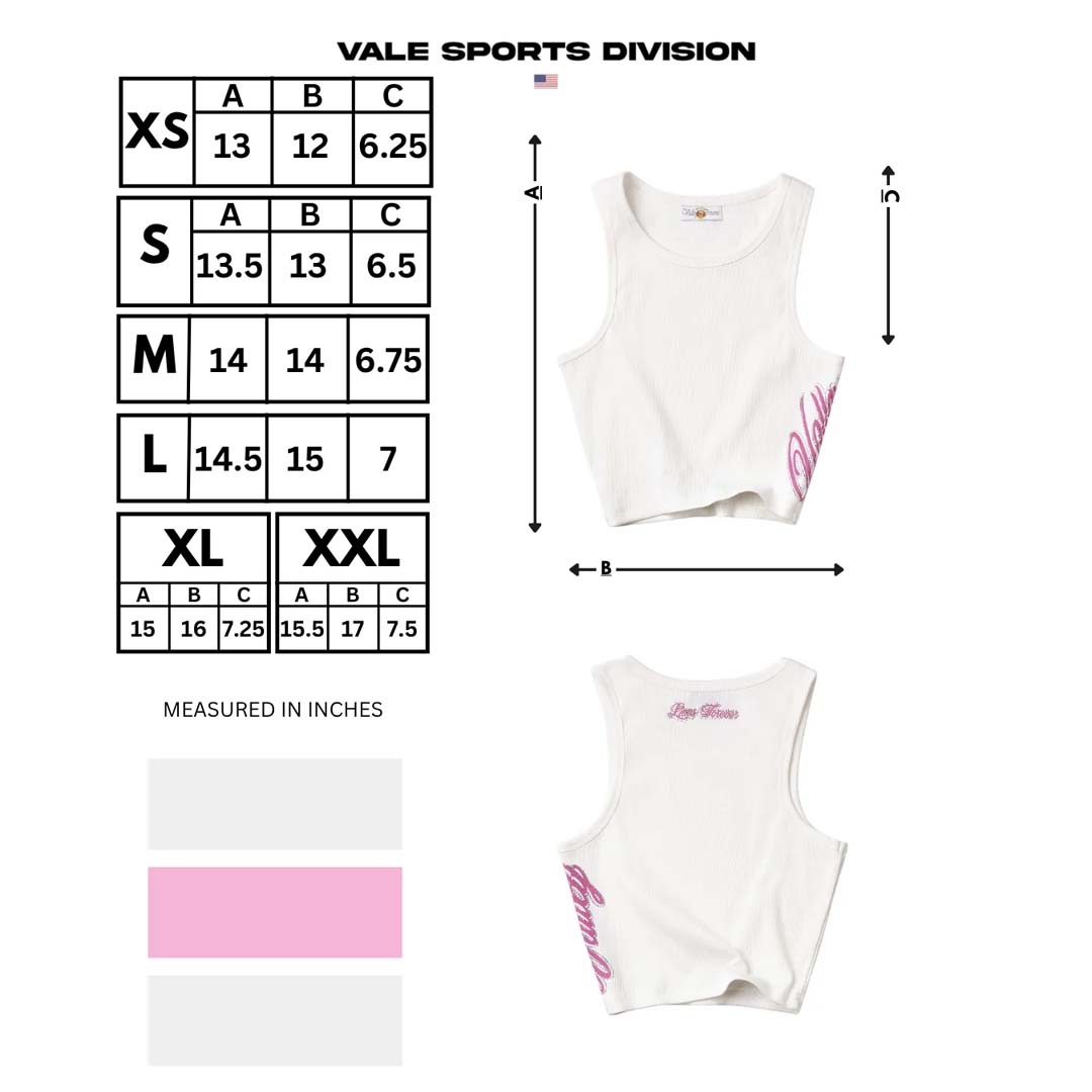 Vale Women's Bling Tank Top White Pink