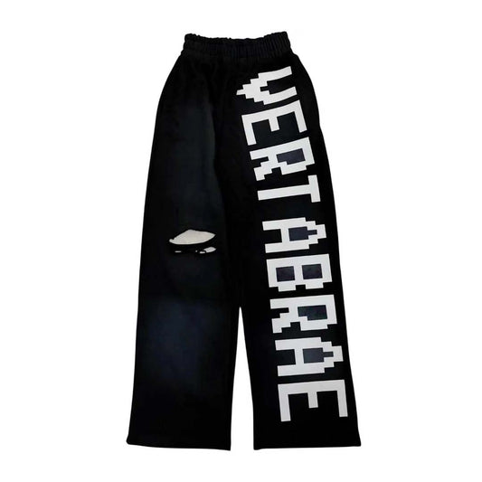 Vertabrae Black White Sweatpants