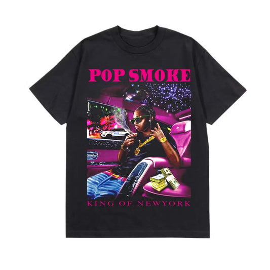 Vlone x Pop Smoke King Of NY T-shirt Black